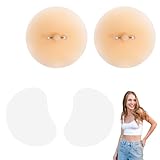 Lot de 2 paires de cache-tétons en silicone pour femme avec motif percé - Cache-tétons invisibles - Réutilisables et respectueux de la peau
