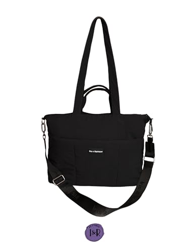Bolso Tote Lienzo Grande con Múltiples Bolsillos miniatura 1