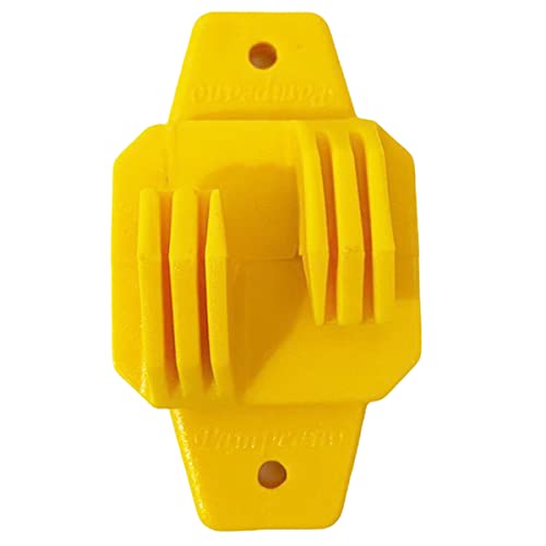 Isolador Tipo W Amarelo Pampeano Para Cerca Elétrica Pacote Com 100 Unidades Super Reforçado…