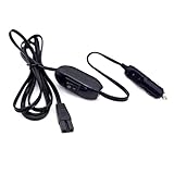 JZK 2m 12V/24V Zigarettenanzünder-Ladekabel mit Schalter für Auto-Kühl-/Gefrierschrank, Ersatz-Stromkabel für elektrische Kühlbox, Ladekabel für Campingkühlschränke
