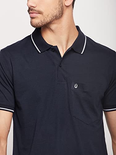 Image of UNIBERRY Men's Cotton Half Sleeves Solid Polo Neck T-shirt-MT4-BG 4XL