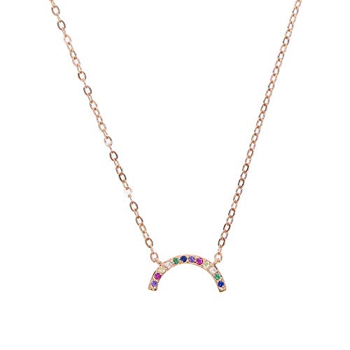 Collier lune arc-en-ciel argent 925, un bijou poétique pour célébrer votre lien