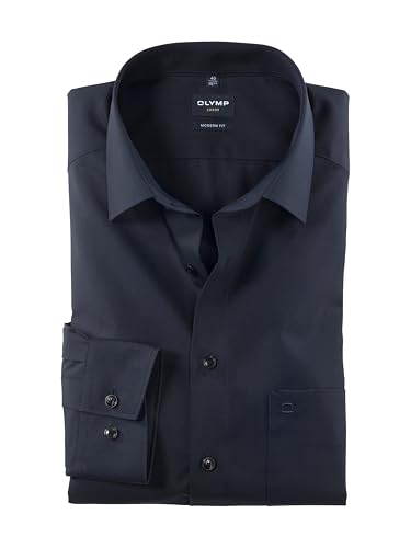 Herren Hemd Modern Fit Langarm, nachtblau, Gr. 41