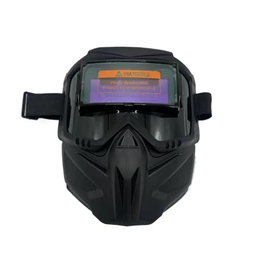 Careta Soldar Automatica,Casco de Soldadura Gafas de soldar con oscurecimiento automático, banda ajustable, máscara soldador desmontable, protector facial resistente tipo dividido(A)