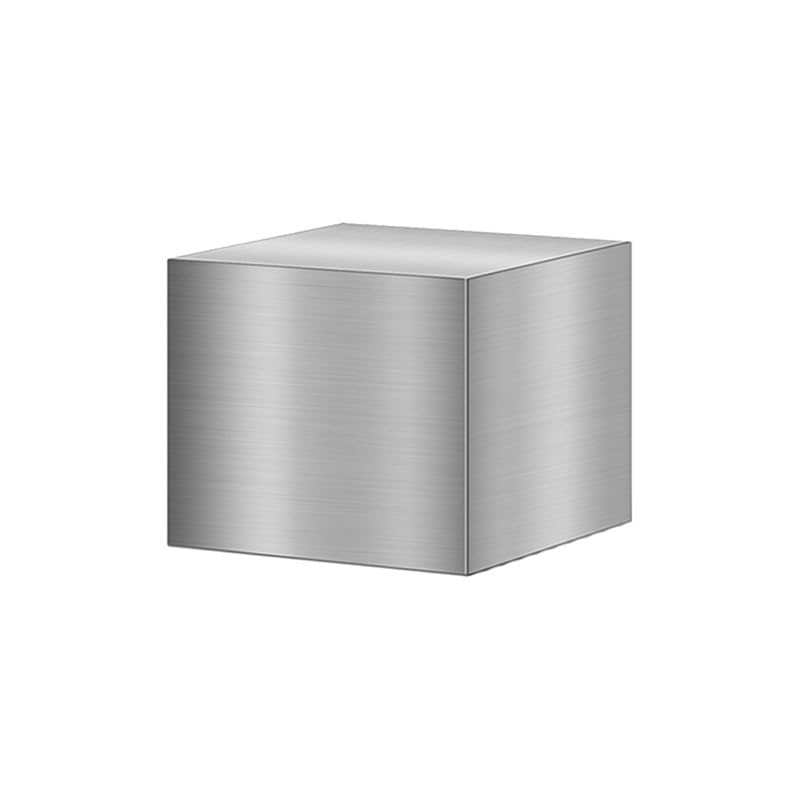 Socle rectangulaire en acier inoxydable argenté 50x50x60 cm pour buffets