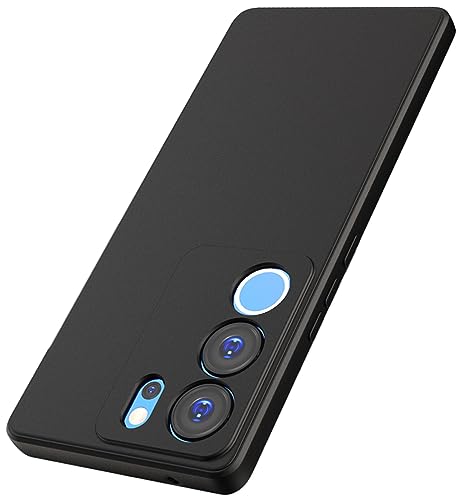 Image of Kapa Matte Protective Lens Flexible Back Cover for VIvo V29 / V29 PRO (5G) | Slim Silicone with Soft Lining Shockproof Full Body Bumper Case (Black)