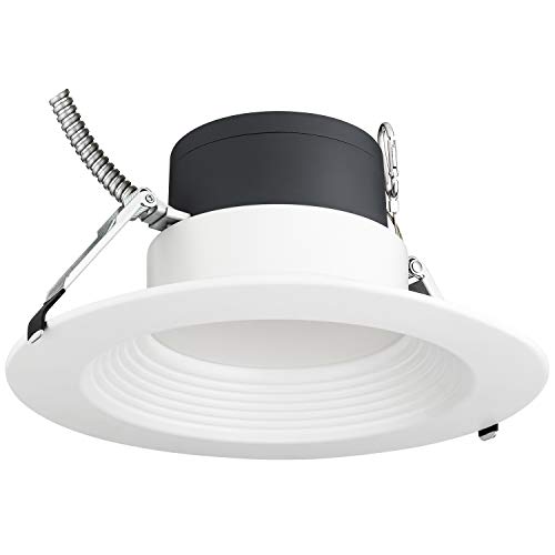 Sunlite 87733-Su Led 8-Inch Cct Round Color And Power Selectable Recessed Light Fixture, Dimmable, Multi Volt, 30K/35K/40K Color Temperature, Etl Listed, Energy Star White Finish #TOP1