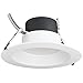 Sunlite 87733-SU LED 8-Inch CCT Round Color and Power Tunable Recessed Light Fixture, Dimmable, Multi Volt, 30K/35K/40K Color Temperature, ETL Listed, Energy Star White Finish