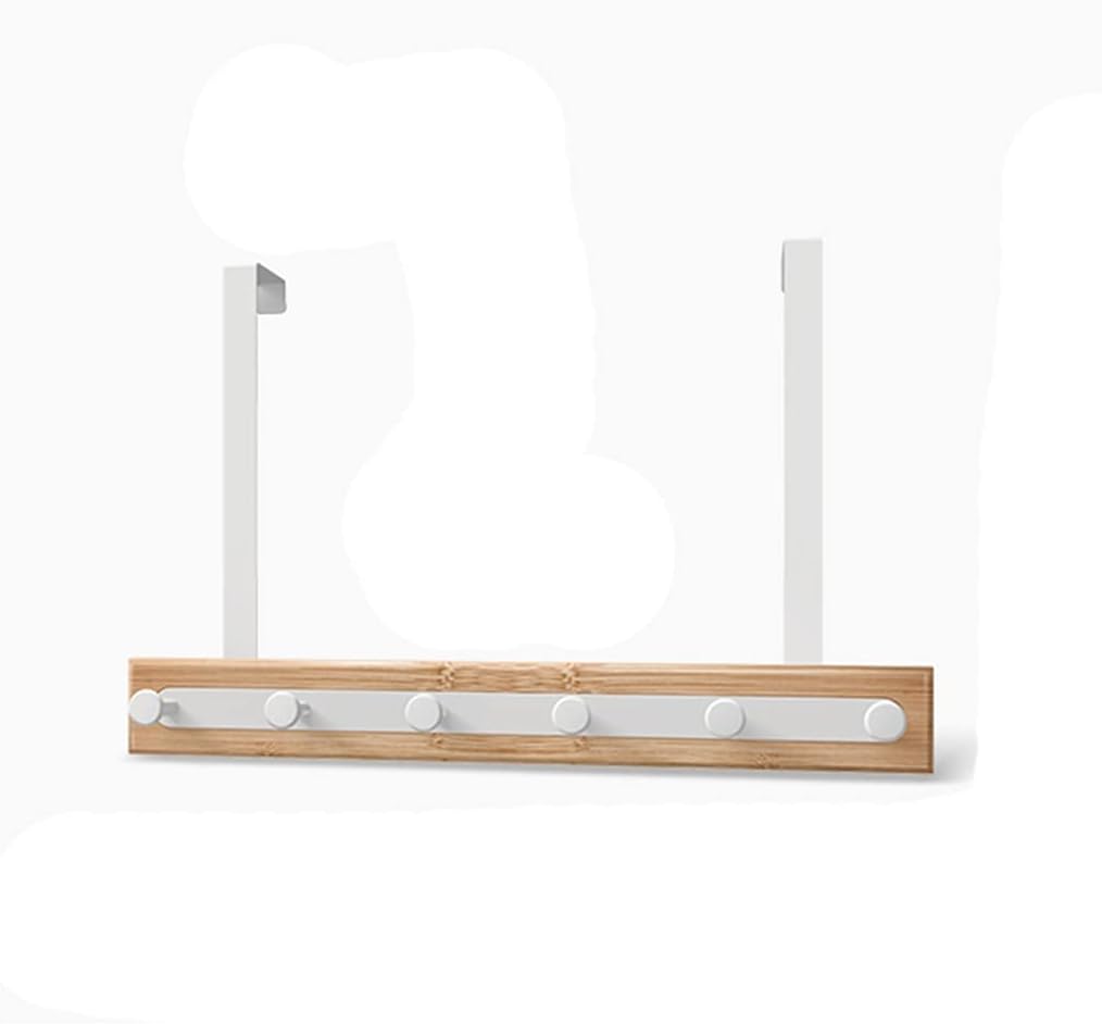 Rear Door Hook Hanger Behind The Door No Perforation Clothes Hat Storage Rack Non-Marking Rack on The Door Clothes Hook(OneColor)