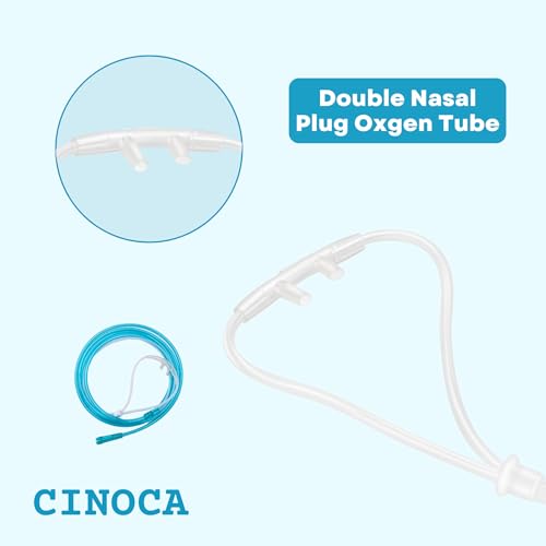 CINOCA 5PCS High Flow, Super Soft 7ft Cannula Nasal Tubing for Oxygen, Adult Nasal Cannula, Premium Nasal Cannulas for Oxygen Therapy, Green Oxygen Tubing - Thumbnail 4
