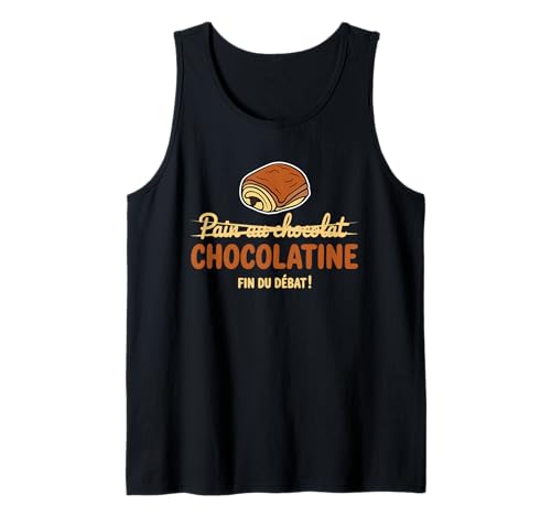Team Pain au Chocolat ou chocolatine drôle débat Humour Débardeur