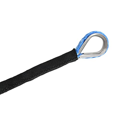 Foto von vidaXL Windenseil Synthetisch Kunststoffseil Seilwinde Forstseil Winden Nylonseil Kabelschlepp Seil ATV Winde Linie Blau 5mmx9m Nylon