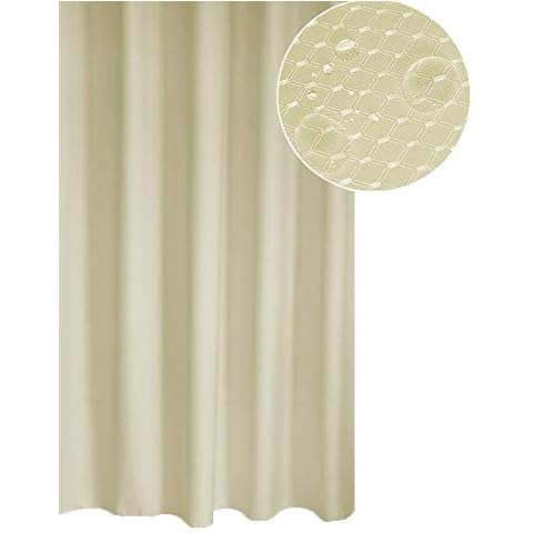 Meiosuns Duschvorhang oder Liner Polyestergewebe Duschvorhänge Waschbare Vorhangfolie Mold & Mildew Resistant Cover