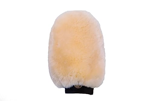 Merauno® Lammwolle Putzhandschuh, aus Qualitäts Merino Lammwolle. Farbe:Natur, Schwarz, Braun, Anthrazit