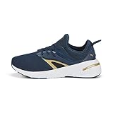 PUMA Damen Forever XT Metallic WNS Gymnastikschuh, Marine Blue White Team Gold, 38.5 EU