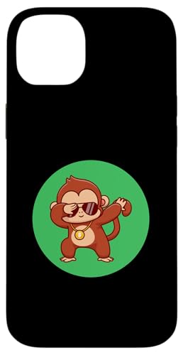 Money Monkey Dabbing Funny Dabbing Green Kawaii Animals �M�t�g �X�}�z�P�[�X iPhone 14 Plus �p