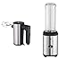WMF Kult X Edition Handrührer, Quirl mit 5 Geschwindigkeitsstufen, Turbofunktion, Handmixer 400 W, schwarz & Kult X Mix & Go Mini Smoothie Maker, Standmixer, Blender elektrisch, Shake Mixer 300 Watt