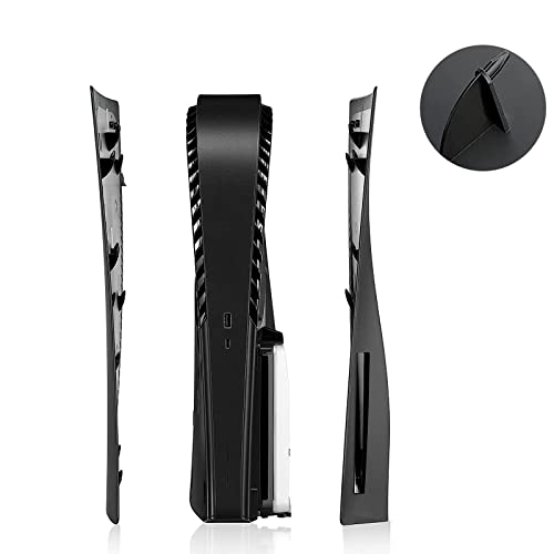 Image of Face Plate Cover Shell for PS5 Disc Edition Console Faceplates, Accessories Compatible with PlayStation 5 Protective Replacement Panels (Black)