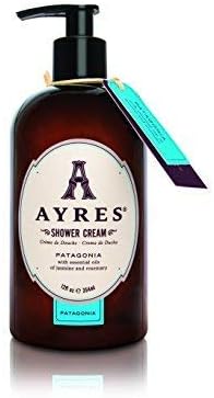 AYRES Patagonia Natural Shower Cream 12 oz. (354ml) | Gentle Body Wash | Enriched with Jojoba Oil, Chamomile & Aloe Vera | Made in the USA | Paraben Free | Cruelty Free