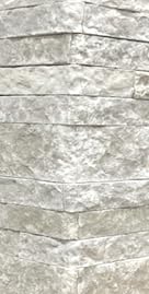 Thin Real Concrete Stone Veneer, BB Color Blend White Tones, Corner & Edge