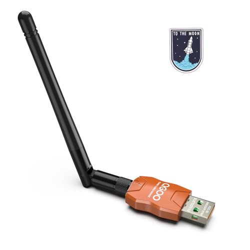 Class 1 Long Range Bluetooth Adapter for PC, QGOO USB Bluetooth Adapter for PC 5.3+EDR, Bluetooth Dongle Bluetooth Receiver Support Windows10/8.1/8/7?orange-128?