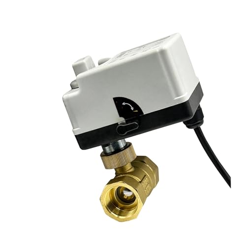 Válvula de bola motorizada de latón de 1-1/2" DC24V con control de 3 cables e interruptor manual 3