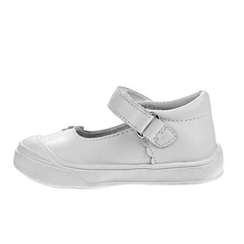 Josmo Smart Step Girls Toddler Shoes | Leather First Walking Shoes (7) White3