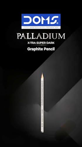 Image of Doms Palladium Pencil Kit- Includes 1 Extra Dark Wooden Pencil, 1 Non-Dust Eraser, 1 Long Point Pencil Sharpener & 1 Plastic Scale of 15Cm.| For Daily Use & A Gift For Children| Pack of 20