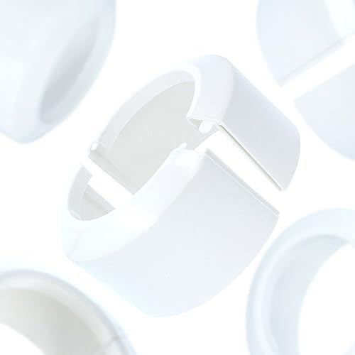 Millto™ WC Anschluss Rosette Klapprosette 110mm 2-tlg. WC-Stutzen Abdeckrosette Weiß Toilettenrosette Kanalisationsrohrabdeckung Rohrrosette Abdeckelement