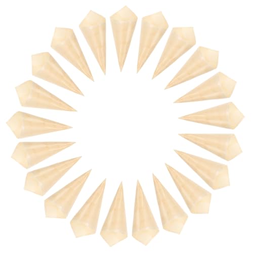 SHINYPASING Conos de Madera Biodegradables para Snacks y Eventos, 50 Piezas Diseño Cónico Creativo, Fáciles de Usar y Elegantes para Catering