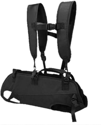 リュック型 ペット用 抱っことおんぶ兼用バッグ 2WAY 抱っこバッグ スリング おんぶ紐 飛び出し防止 両手解放 中型犬 アウトドア 旅行 お出かけ便利 (S,ブラック)