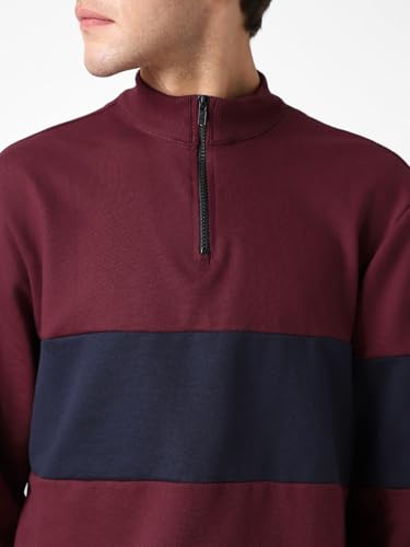 Image of Urbano Fashion Men's Cotton Color Block Sweatshirt
