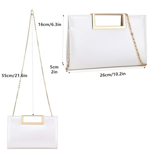 Image of Gurina Evening Clutch Purses for Women Formal Party Clutch Bags Cocktail Prom Fashion PU Leather Shoulder Handbags