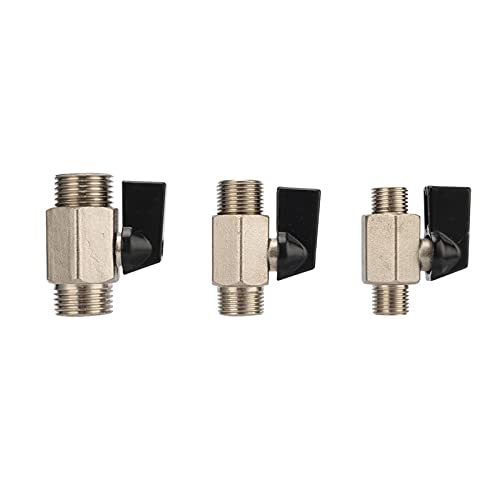 Válvula de bola de latón miniatura 1/4" 3/8" 1/2" BSP para interruptor y accesorio de tubería 8