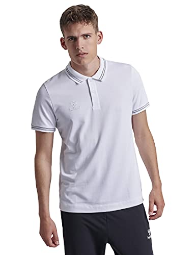 Image of hummel Men's Classic Bee Noah Polo Shirt, mens, Polo Shirt, 019146-9001-XXL, White, XXL