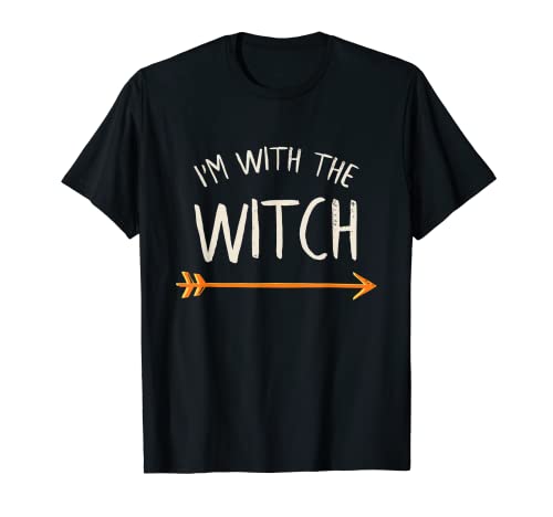 Im with the Witch Simples Halloween disfarce namorado homens t-shirt, Preto, S