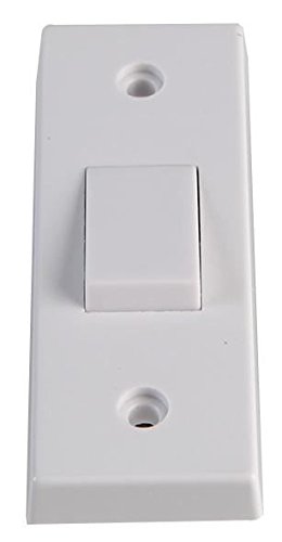 Volex Accessories1 Gang 2-Way 6AX Architrave Switch, White, Rocker Actuator, ON-OFF Operation