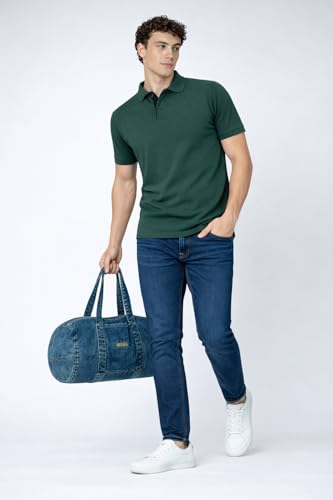 Image of Men's Cotton Polo T-Shirt | Solid Regular Fit Polo Neck T-Shirt | Half Sleeve Casual & Office Wear | Soft Breathable Summer T-Shirt for Men