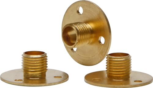 Kopp 344801082 Lot de 3 supports pour douilles de lampe en métal, E14 et E27, dans un sac, couleur laiton