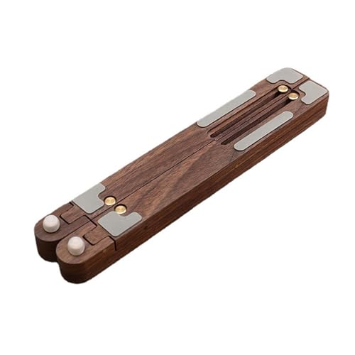 Support ordinateur portable en bois ajustable rouge-marron pliable - 4