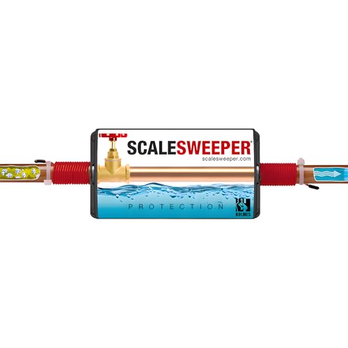 SCALESWEEPER Whole House Electronic Water Descaler & Hard Water Conditioner – Salt-Free Scale Prevention, Reduces Limescale & Protects Pipes, Appliances, Water Heater