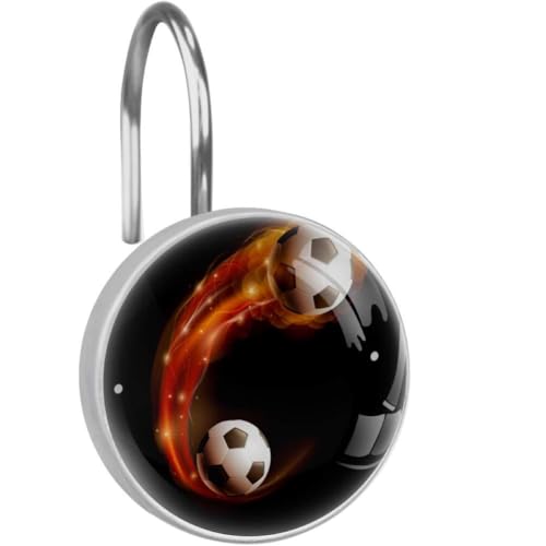 Eslifey - Ganchos para cortina de ducha, diseño de oveja y paraguas (12 unidades), acero inoxidable, Estilo03, 3.7x3.7cm