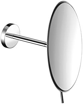 SCBA Wall Mounted Round 4X Adjustable Cosmetic Makeup Magnifying Mirror - Brass