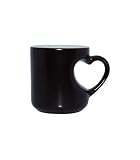Alta Calidad Wonduu Taza Mágica Con Hueco Y Asa En Forma De Corazón Para Sublimación Negro