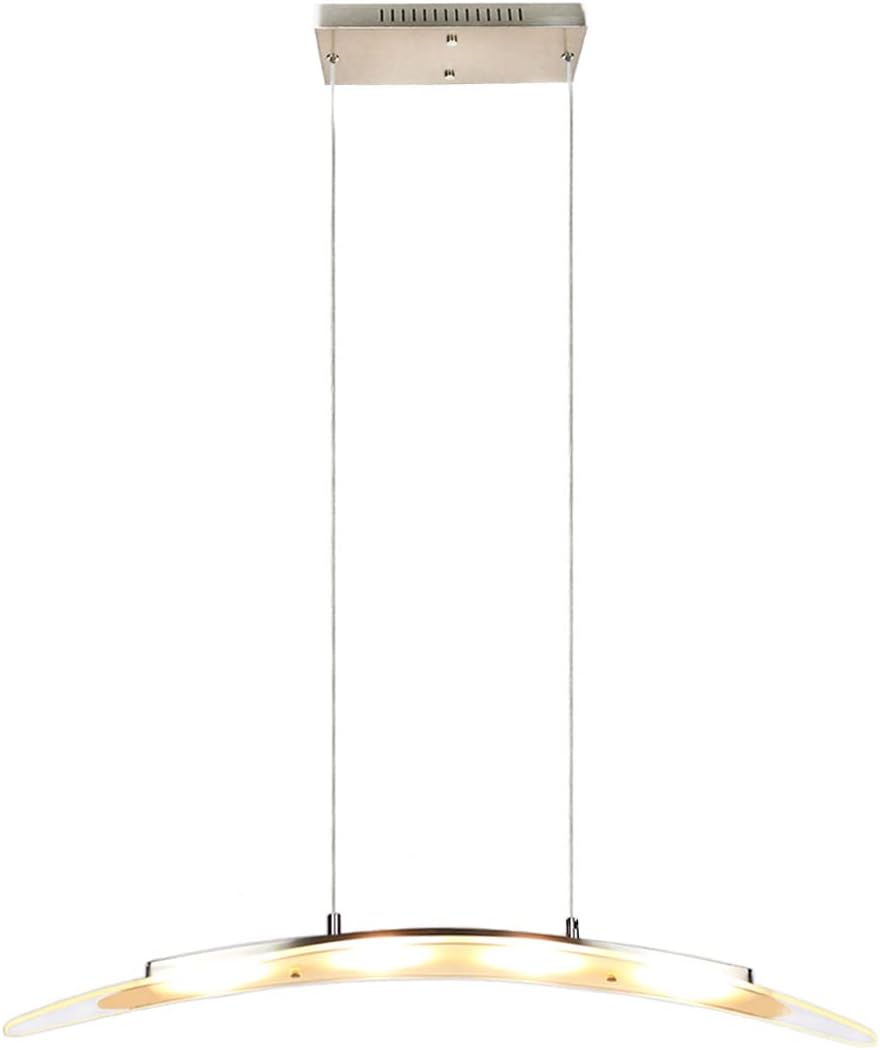 LED Pendant Light Fixture Hanging Lamp Chandelier Lights 27W 3000K Warm Light Lamps for Living Dining Room Kitchen Island Bedroom, Brushed Aluminum