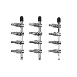 bnafes Aquarium Air Valve 4 Way Inline Manifold Air Flow Pump Tubing Splitter Lever Control Valve 3-