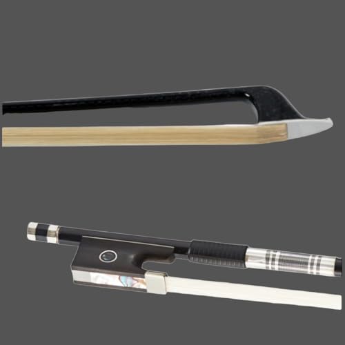 Ecotown Violinbogen aus Kohlefaser, 4/4, volle Größe, leichter Geigenbogen mit tiefem und kraftvollem Klang für Violinen mit fortgeschrittenem Niveau (Carbonbogen 4/4 Größe)