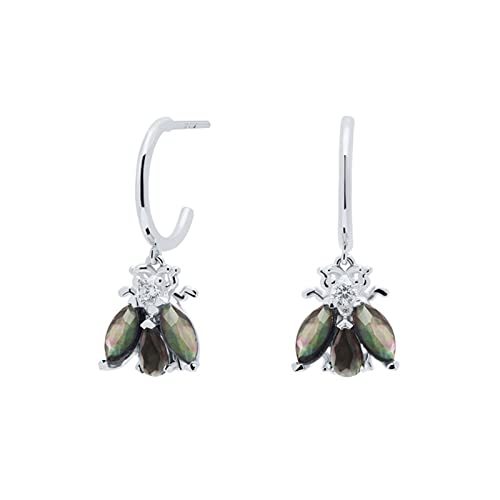 Boucles d'oreilles abeille argent sterling anti-allergie pour femme