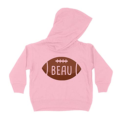 Football Beau Kids Hoodie Sweatshirt Toddler 4T Light Pink