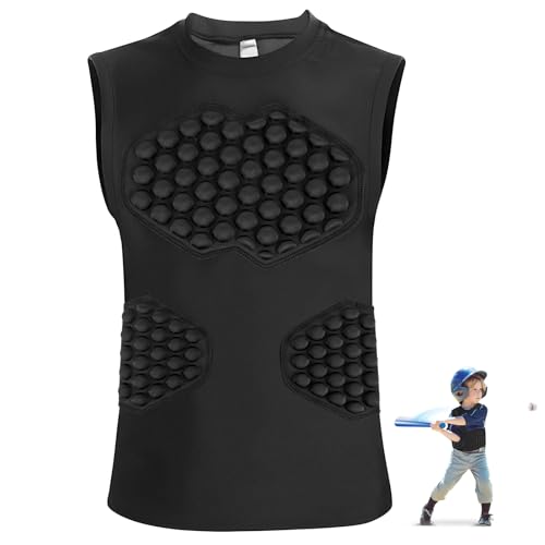 Youth Chest Protector Baseball, Padded Shirt for Softball, Black,L by Gracfulcub - Used condition - US$13.59